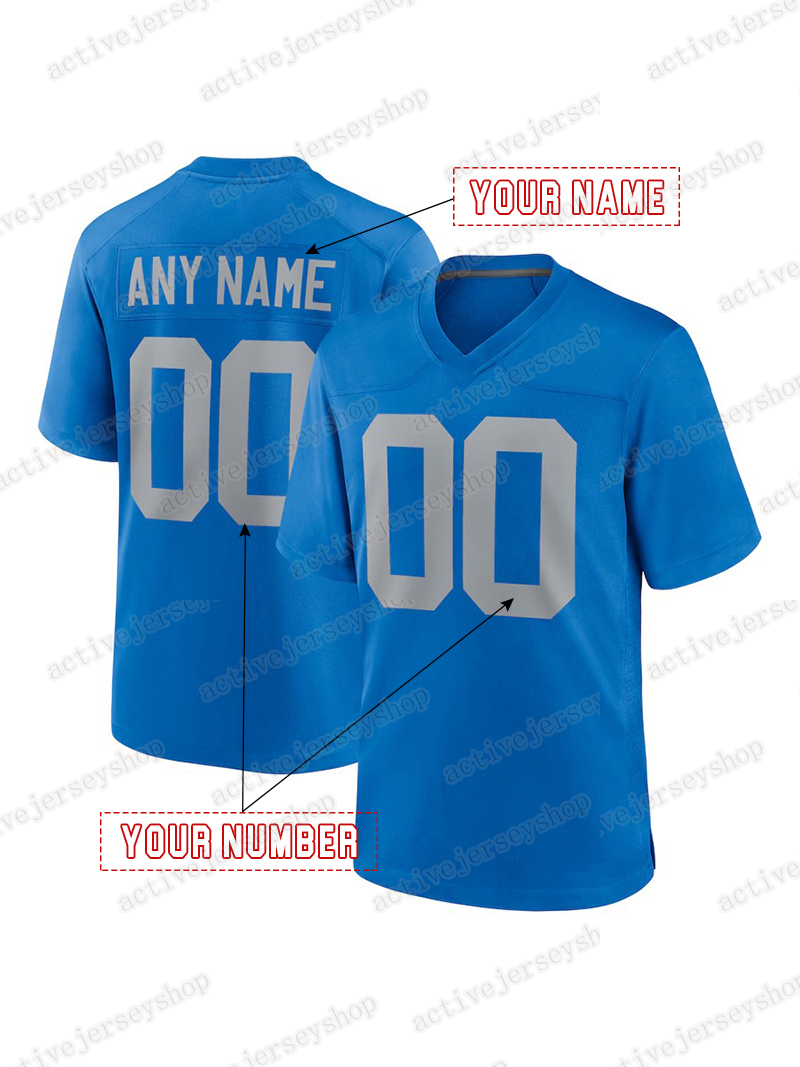 Custom 26 Gibbs 14 St. Brown 16Goff Embroidered Polyester Jersey, Mens Womens Youth V-Neck Short Sleeve Sports Top