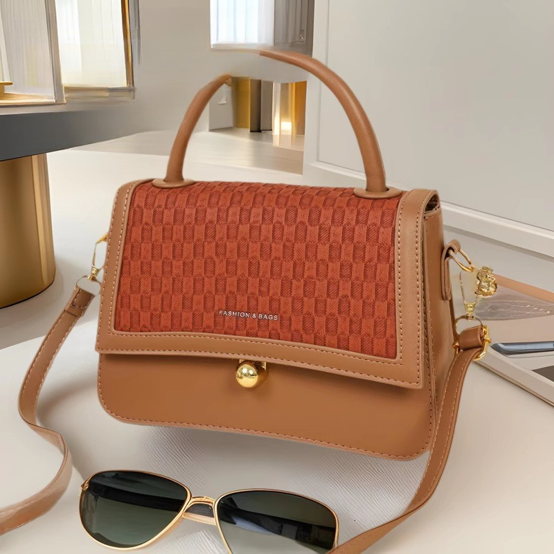 Brand Quality Style 2025 new minimalist hand-held small square for women's casual commuting style wide shoulder strap crossbody bag Free Delivery