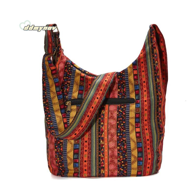 Annmouler Vintage Women Shoulder Bohemian Style Crossbody Quality Large Capacity Messenger Bag with Adjustable Strap ddmynov