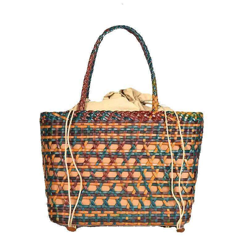 Designer Luxury Designer Luxury 2025 Spring Summer New Woven Leather Hollow Tote Women Handbag Fashion Knit Purse Trending Designer Shoulder Bag