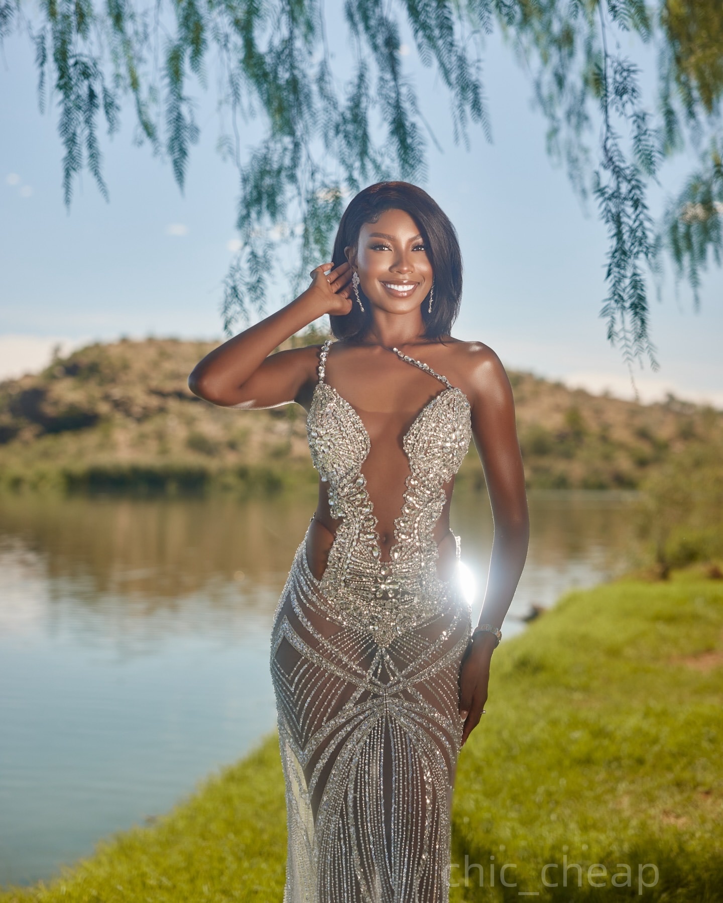 Ivory Sheath Prom Dresses 2025 Sequined Crystals One Shoulder Evening Formal Party Second Birthday Engagement Gowns Plus Size Dress For Special Occasi