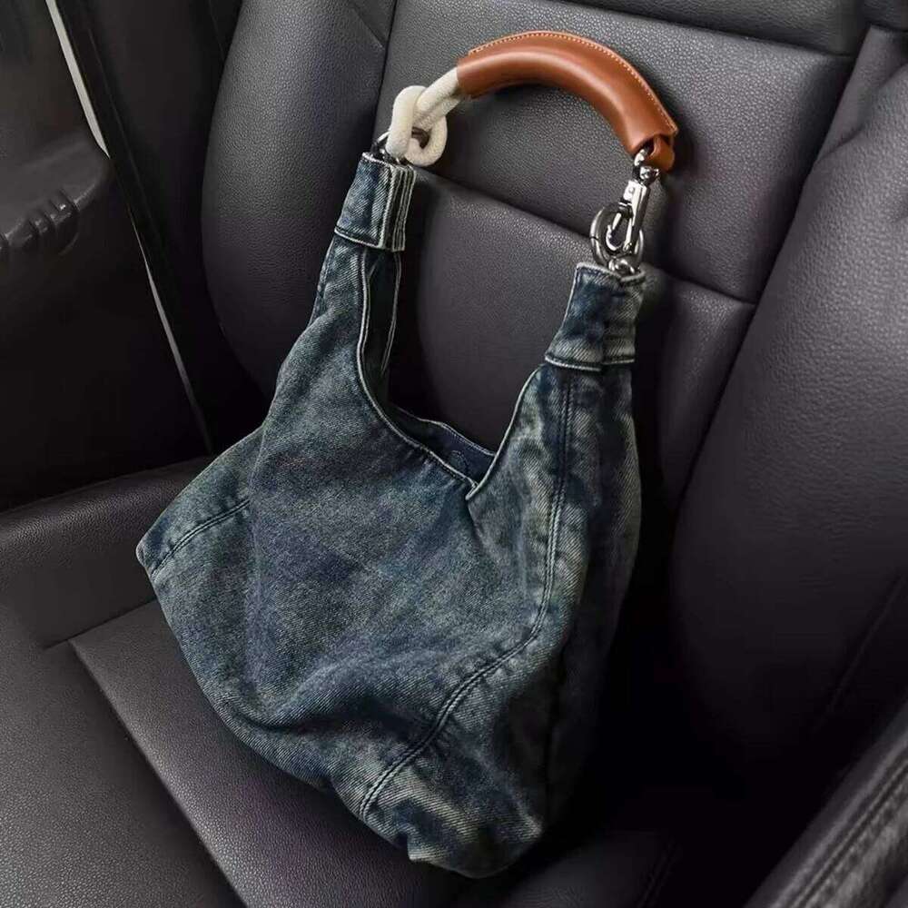 Women's Bags Designer High-Grade Denim Tote Woman Spring/Summer New Niche Leisure Commuter Armpit Spice Girl Shoulder Bag