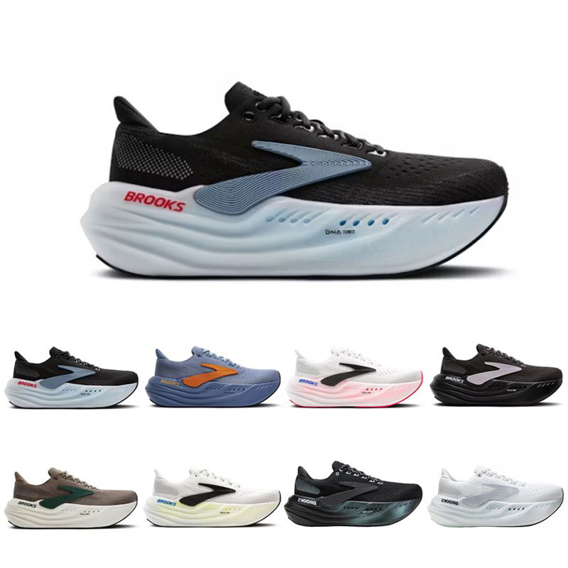 Designer Mens Running Shoes Brooks Glycerin Triple Black Orchid Ice Grey Black Nightlife Country Blue Falcon Green Diva Pink White Men Women trainers Sneakers