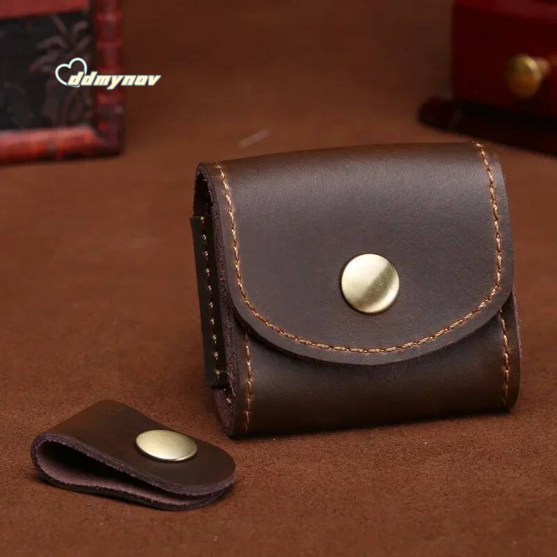 Mini Fashion Purse Vintage Men Women Genuine Leather Wallet Multifunctional Female Small Coin Bag Key Pocket Wallets ddmynov