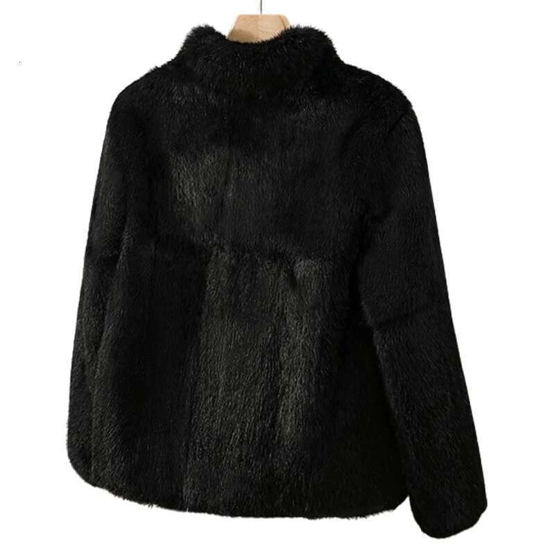 2024 Natural Rabbit Fur Coat Women Winter Jacket Real leather and fur promotion clothing Female On Offer