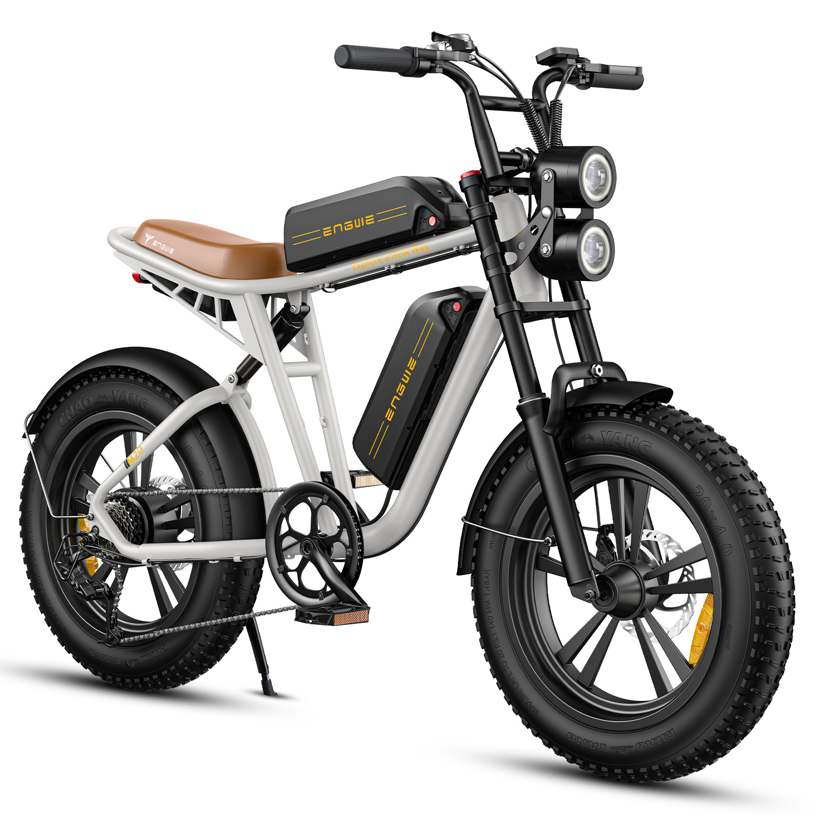 ENGWE M20 20 Inch Electric mountain bike 1000W PEAK 48V/26AH Dual battery E-Bike offroad 4.0 Fat tyre 30Mph Electric bicycle