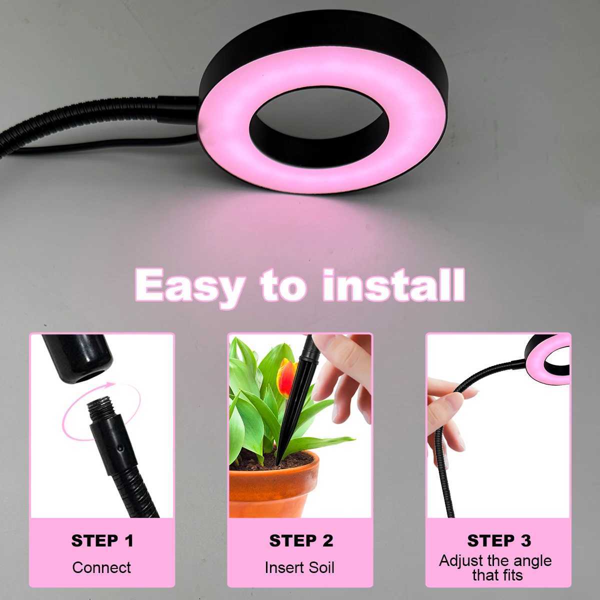Ground Insert Hose Plant Growth Light LED Fill Light Timing USB 5V Indoor Pot Light Full SpectrumXJ250526