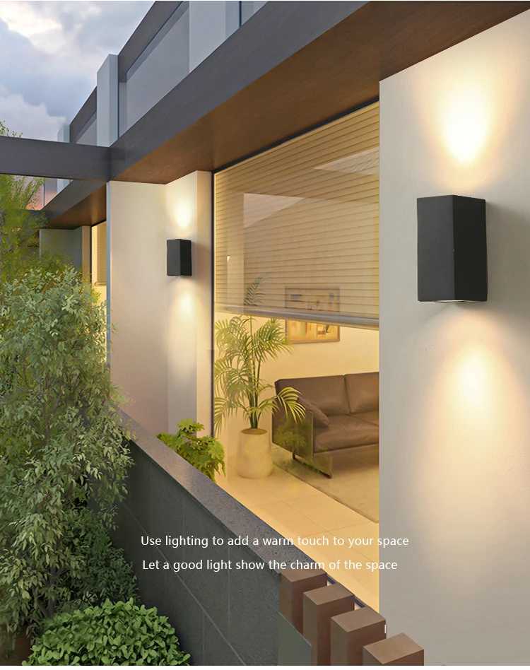 LED Wall Light Outdoor Waterproof IP65 Porch Garden Wall Lamp Indoor Bedroom Bedside Decoration Lighting Lamp AluminiumXJ250526