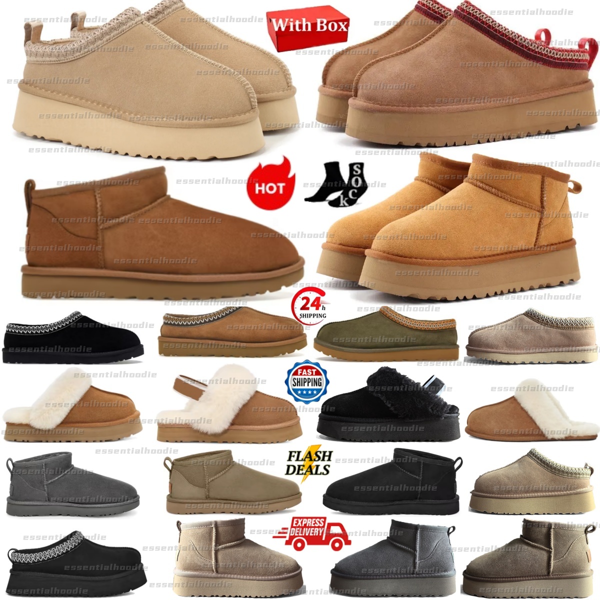 Tazz Tasman Slippers Classic Ultra Mini Boots australia Disquette Fluff Yeah Funkette scuffette slide Black Chestnut Sand Warm Snow Womens Platform Winter sliders