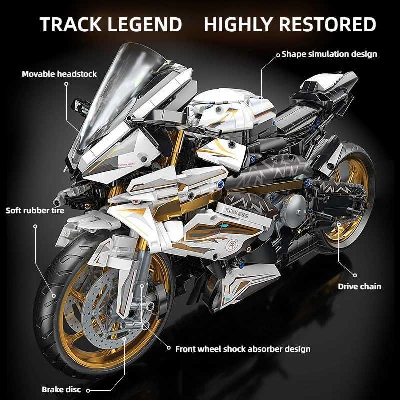 TOYLINX Alloy Motorcycle Desktop Decorations 2045PCS Racing Building Block Model Kid Toys Christmas Easter Festive Gift Giving M250629