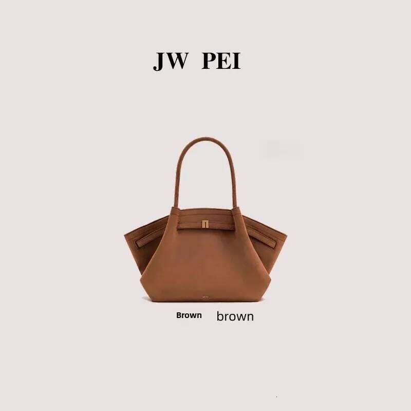 High-End Feel JW Dumpling Shape Chamois Leather Tote Large Single Shoulder Slant Crossbody Bag For Women's Daily Commute