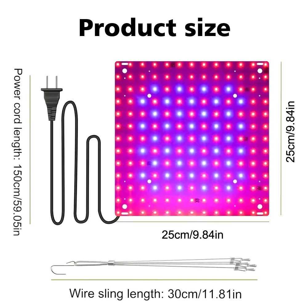 45W Full Spectrum LED Grow Light UV/IR 169 LEDs Plant Lamp Energy-Saving with Hanging Stands for Herbs/Vegetables Indoor GardenXJ250526