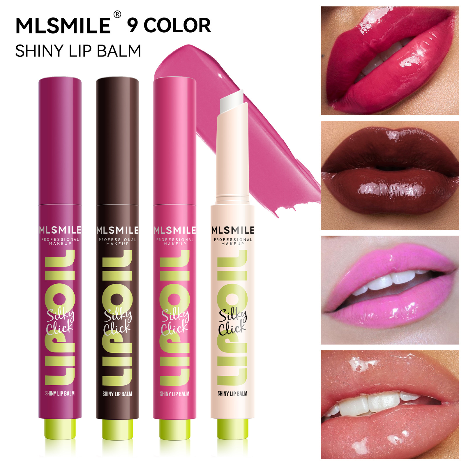 Press-on Lipstick 9 Color Mirror Watery Solid Lip Balm Shading Moisturizing Lip Tint