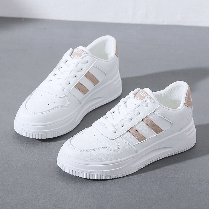 Ddmytiger Ins Little White Student Korean Women S Trendy Spring New Thick Soled Height Increasing Breathable Casual Shoes Street Shot QR Outdoor Shoes
