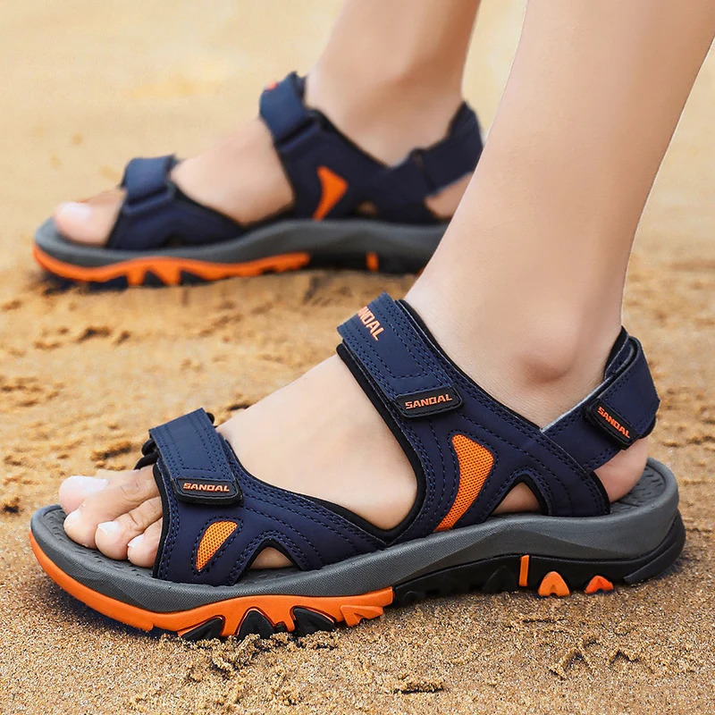 Fashion Mens Summer Sandals Casual Beach Men Hook Loop Flat For Man Wading Outdoor sandale homme 250523BJ - view 6