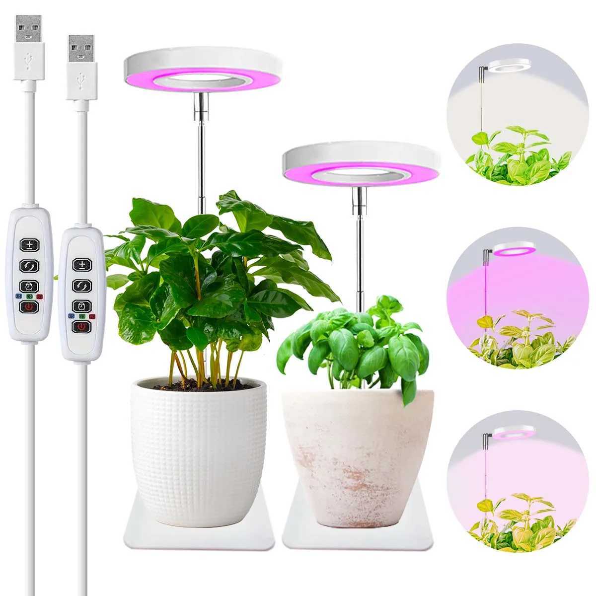 Full spectrum LED plant growth Light 3/9/12 Timing height adjustable three color temperature indoor pot succulent plant lightXJ250526