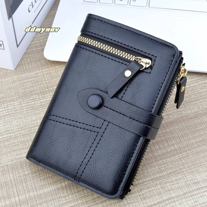 Ultra-thin PU Leather For Women Fashion Short Card Holder Designer Solid Color Clutch Bag Wallet ddmynov