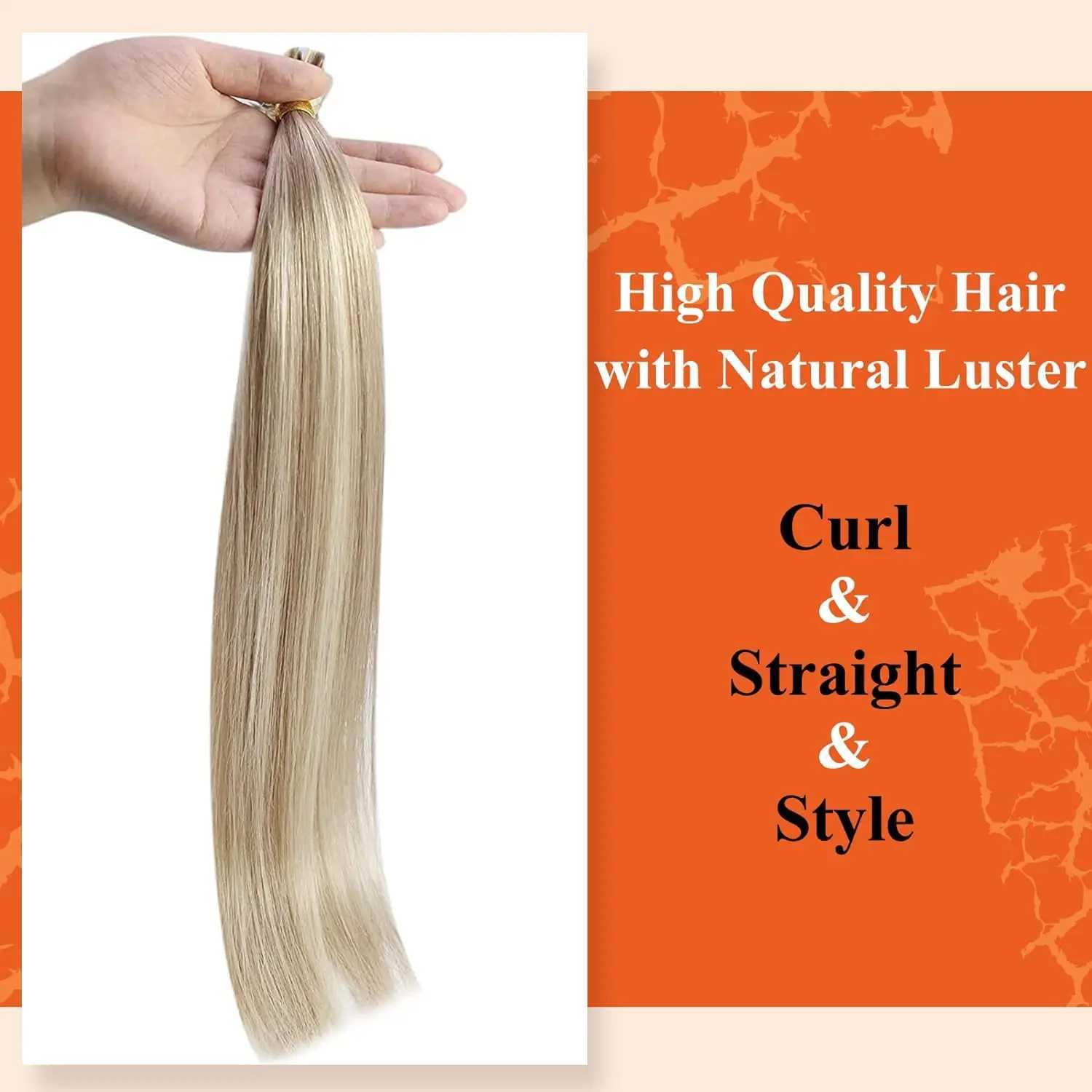 Full Shine U Tip Hair Extensions Fusion Hair Balayage Color 40-50g Keratin Glue Beads Prebonded Human Hair Extensions S25526
