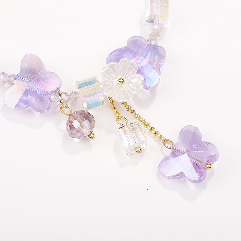 Japanese Korean fashion crystal double circle with sweet temperament, simple and trendy girl's bracelet, student best friend's bracelet