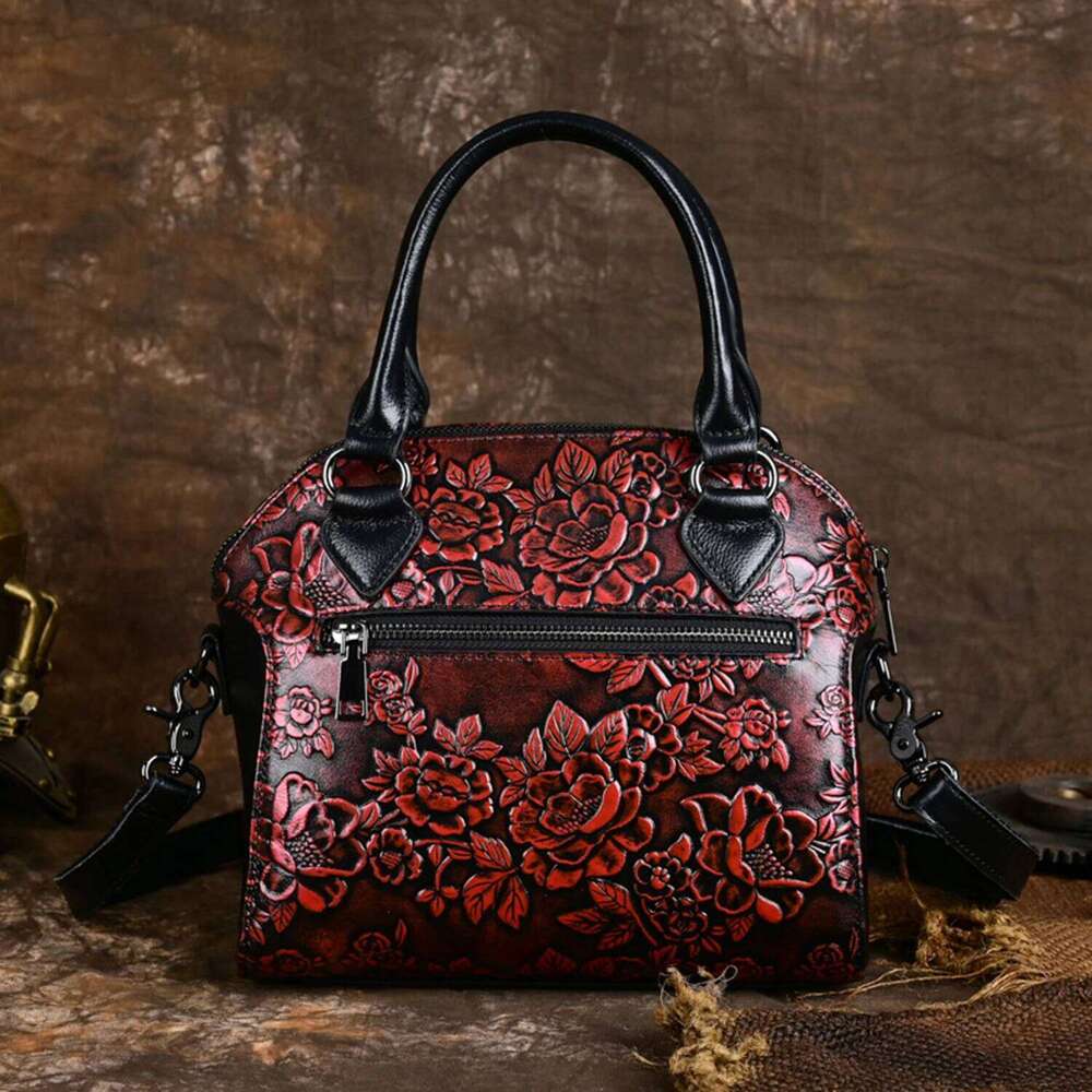 MOTAORA Vintage Women's Bag New 2024 Genuine Leather Women Handbags Handmade Color Wiped Designer Emed Woman