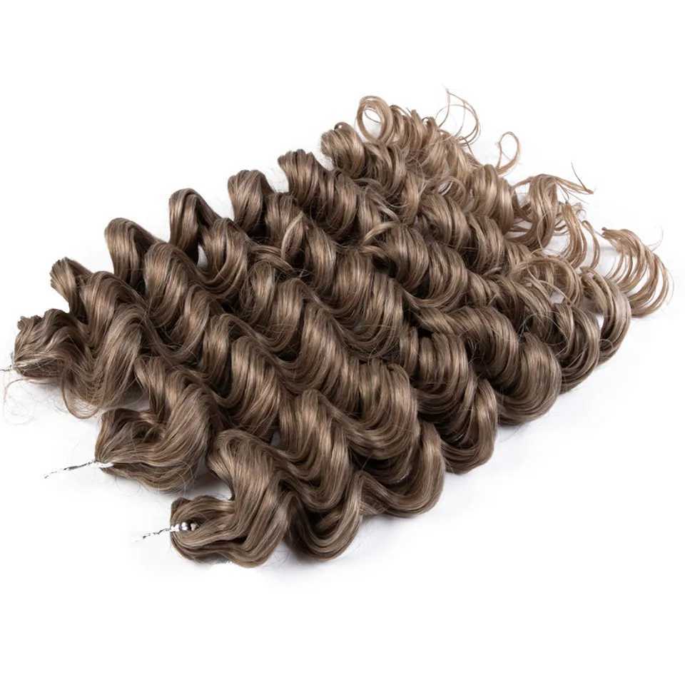 FASHION IDOL Deep Wavy Passion Twist Crochet Hair Synthetic 24 Inch Crochet Braids Ombre Grey Braiding Hair Extensions For Women S25526