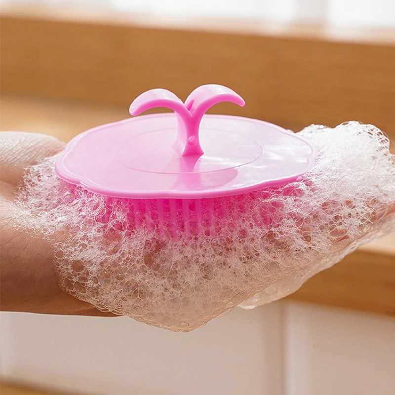 Soft Silicone Shampoo Brush Head Massage Brush Personal Care Bathroom Products Hair Washing Hair Scalp Massage Comb R250526