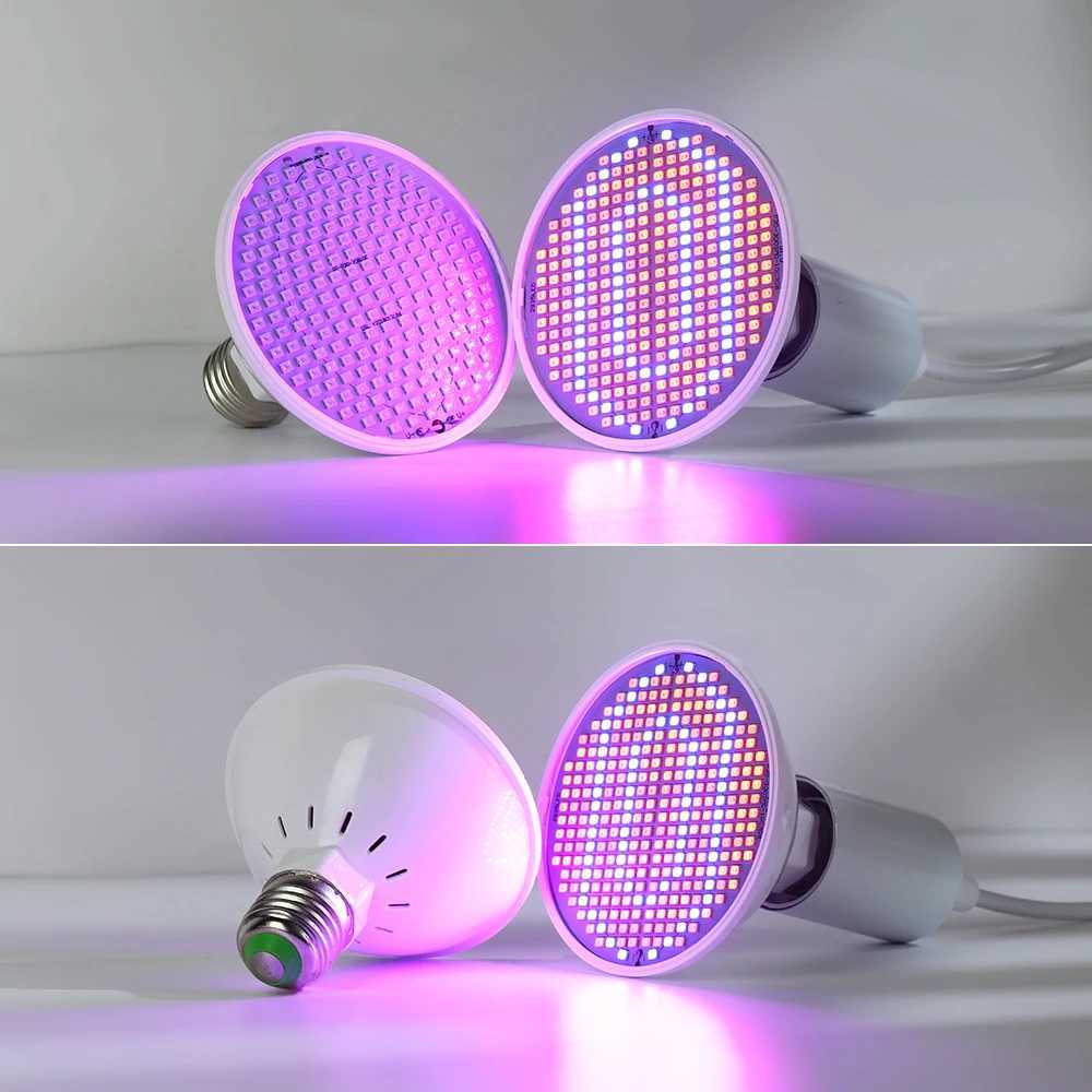 LED Grow Light Hydroponic Growth Light E27 Led Grow Bulb 85-265V Full Spectrum Indoor Hydroponics Flower Seedling LED Phyto LampXJ250526