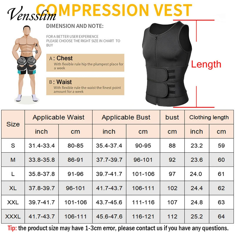 Vensslim Men Body Shaper Waist Trainer Vest Slimming Shirt Sauna Sweat Compression Undershirt Shapewear Fat Workout Tops 250519