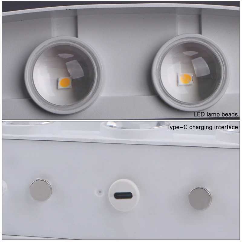 Indoor Wall Lamp Charging Touch Switch Remote Control Wireless USB Charging Bedroom Kitchen Dining Room Living Room StudyXJ250526