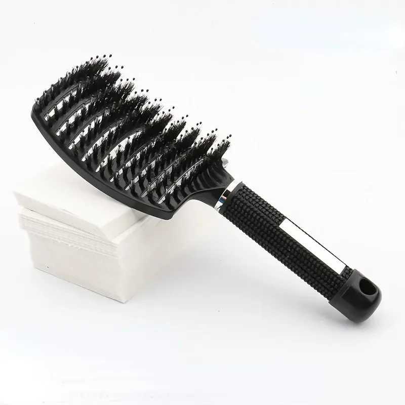 Hairbrush Bristle Nylon Women Wet Curly Detangle Hair Brush Hair Brushes Scalp Massage Comb for Salon Hairdressing Styling Tools R250526
