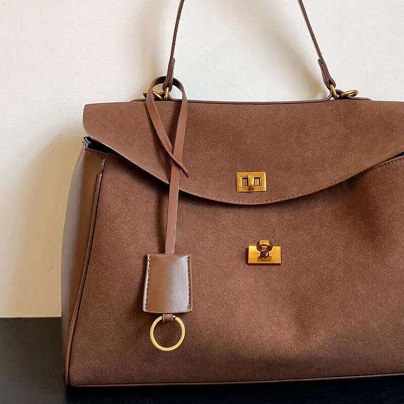 Women s Commuting Handbag Matte Leather Tote Bag Unisex Style Large Single Shoulder bag