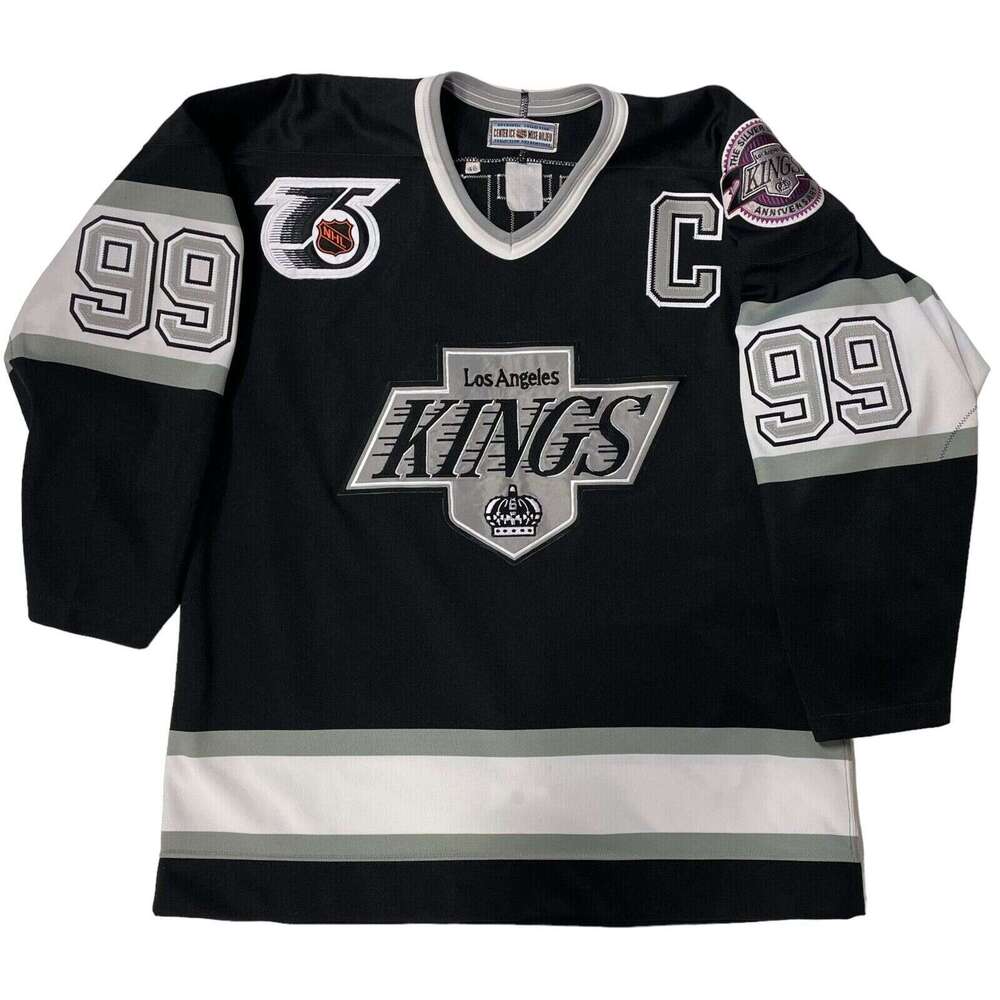 WAYNE GRETZKY 1992 75th Anniversary LA KINGS CCM JERSEY Stitch add name number
