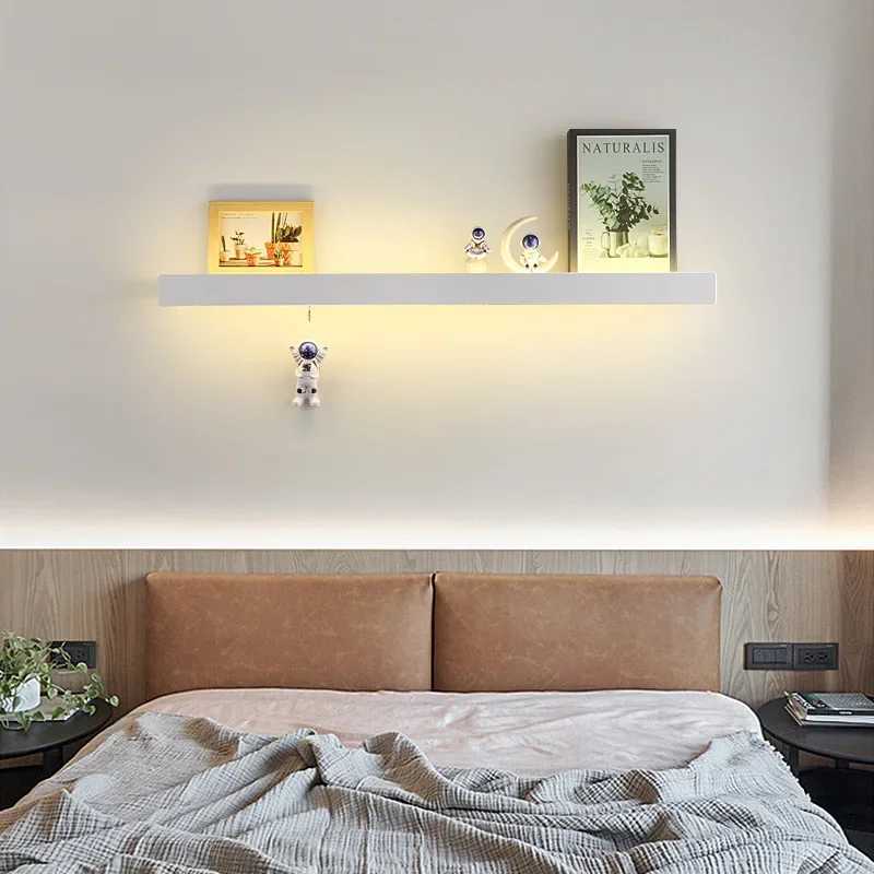 Bedroom Headboard Shelf Wall Light Nordic Modern Simple Long Strip Living Room Home Decor LED Lights Sofa Background Wall LampXJ250526