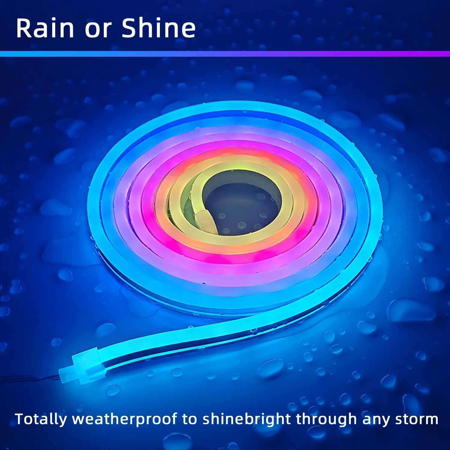 5V USB Neon LED Strip Lights RGBIC Gaming Ambient Lighting IP67 Waterproof Neon Lamp Tape With Bluetooth For Home Party Decor W250526