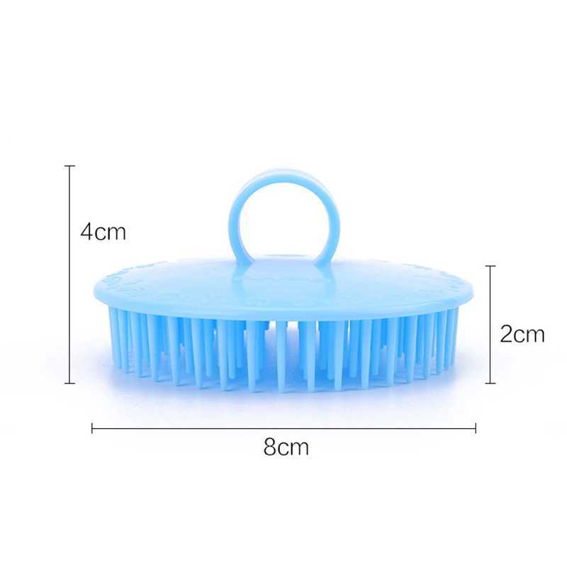 Soft Silicone Shampoo Brush Head Massage Brush Personal Care Bathroom Products Hair Washing Hair Scalp Massage Comb R250526