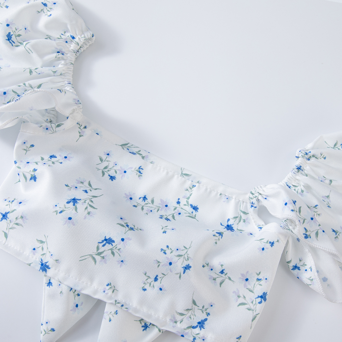 Baby Girl Summer Casual Set Floral Printed Back Bow Camisole Top, Baby Designer Clothing, Sweet Style, Suitable for Daily Wear and Outing, Party Wear 