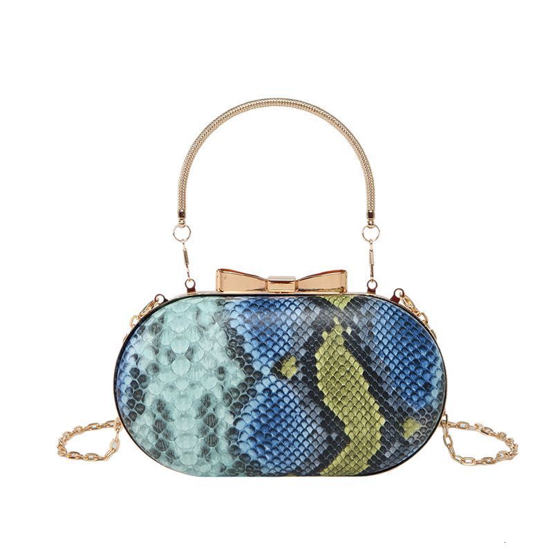 Snake Skin Pattern Personality Fashion High-end Luxury Women's Chain Crossbody Shoulder Bag