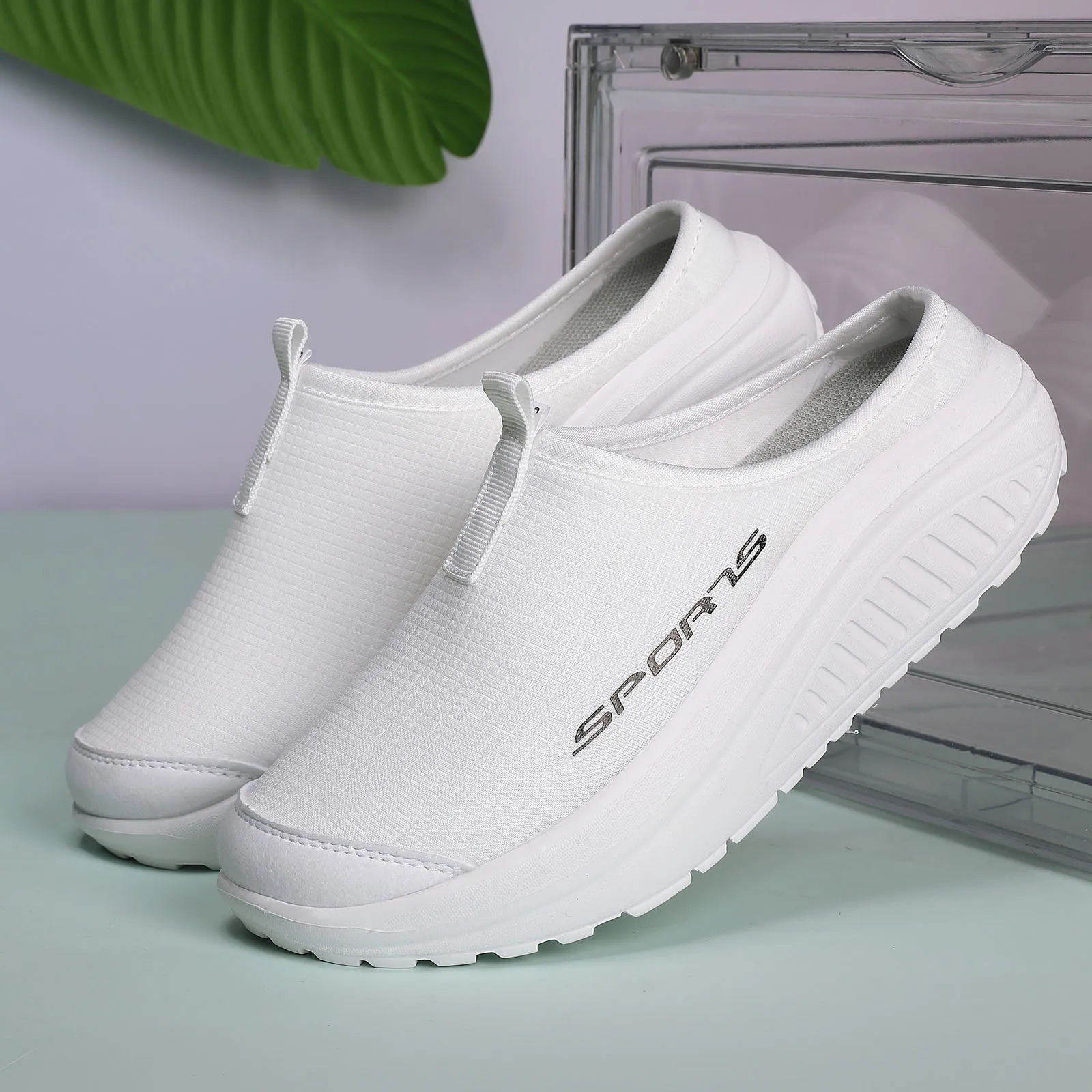 womens slippers personality half fashion casual shoesPlatform shoes light and comfortable antislip wear 250526BJ - view 7
