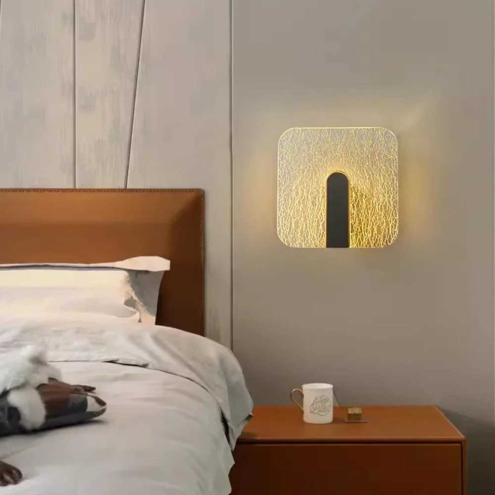 Nordic LED Wall Lamp Creative wall Sconce Acrylic Lampshade For Bedroom Stairway Wall Light LED Bedside Decorative LampXJ250526