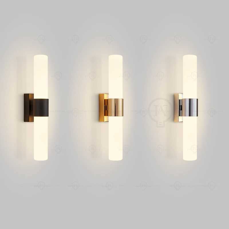 Minimalist Modern Living Room Background Wall Light Nordic Staircase Hallway Bedroom Headboard Circular Glass Mirror Front LightXJ250526