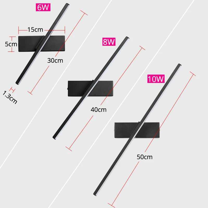 LED Wall Light Bedroom Beside Wall Lamp 330 Rotatable Adjustment Of Lighting Angle Length 30cm/40cm/50cm Aluminum And IronXJ250526
