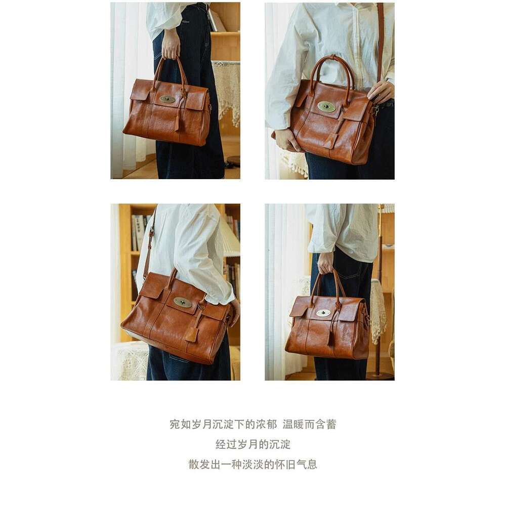 Fashion vintage designer handmade genuine leather women large capacity handbag cowhide multifunctional shoulder crossbody bag
