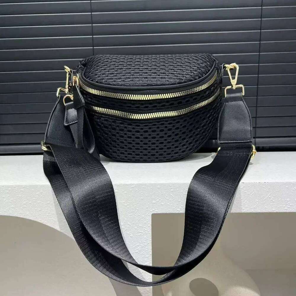 Women's Bags Designer Ladies' Fashionable Ed Mesh Shoulder Bag, Lightweight And Multi Partition Casual Handbag