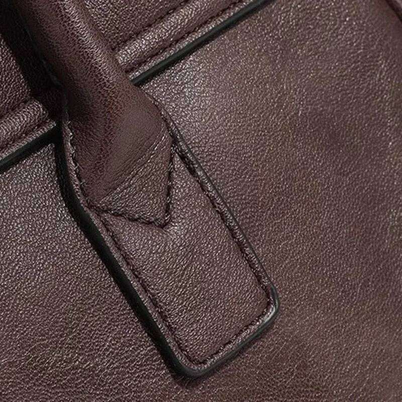 Retro Genuine Leather Tote 2025 New Top Layer Cowhide Large Capacity Briefcase Commuting Women's Bag