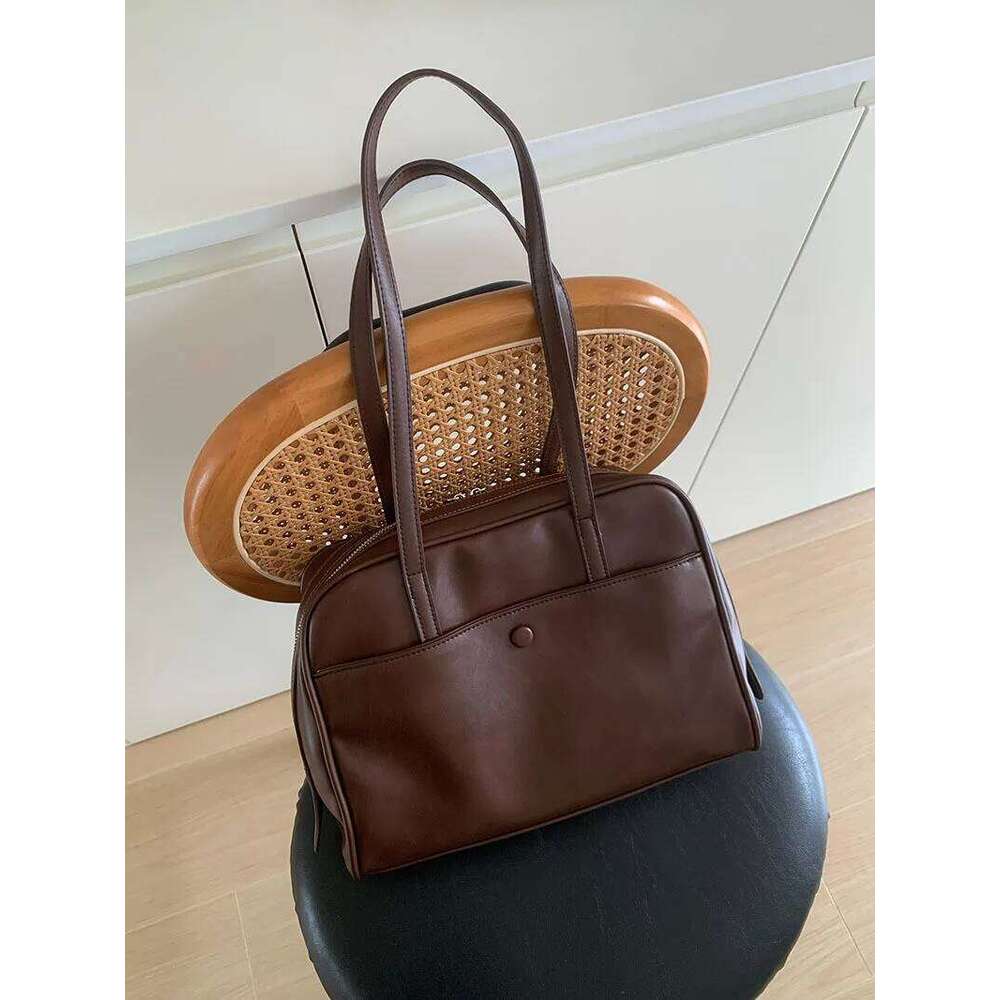 Retro Coffee Shoulder Bags Wallet Women Pu Leather Soft Bagutte Female Large Capacity Tote Bag Handbag