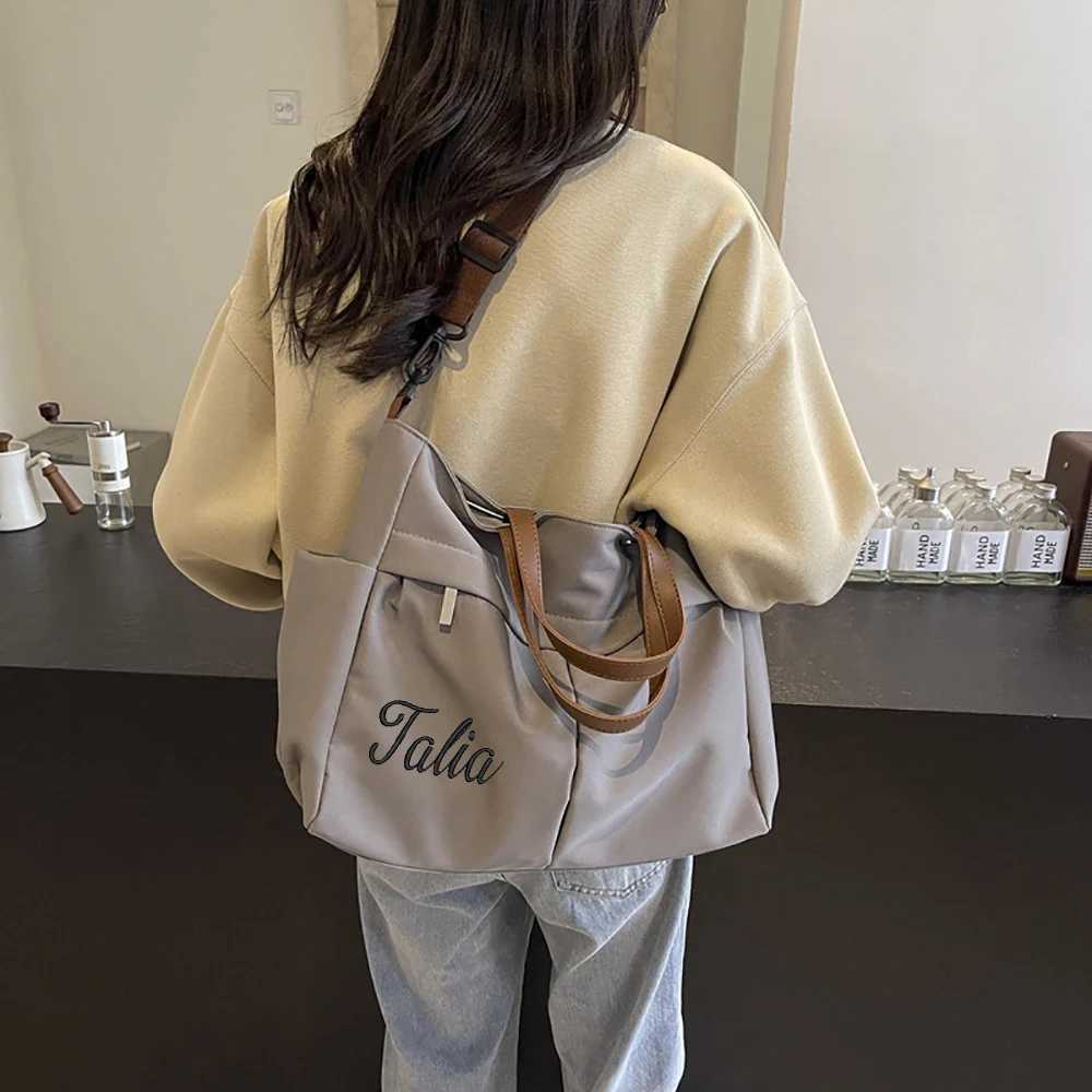 Artistic Shoulder Bag Lightweight Commuting Tote Bag for Students Large Capacity Single Shoulder Crossbody Bag With Your Name W250524