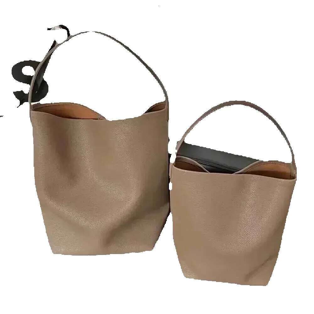 Designer Luxury Designer Luxury Motingsome Soft Cowhdie Minimalism Women Bucket Elegant French Style Lady Large Tote Thick Real Leather Bag 2022