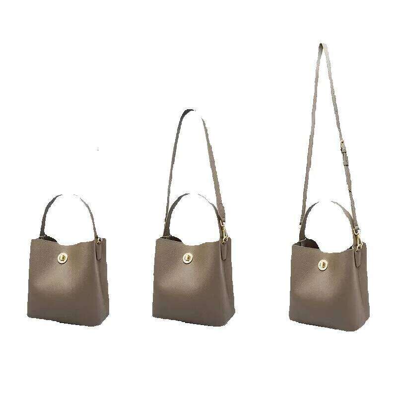 Designer Luxury Designer Luxury 2024 New Women's Handbag Lady Messenger Commuting Genuine Leather Vegetable Basket Handheld Bag Female Solid Colo