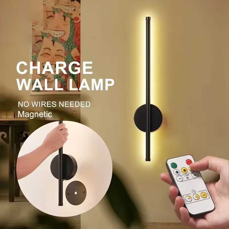 LED Rechargeable Wall Light Wireless Internal Wall Sconce 50 80cm Dimming For Living Room Sofa Beside Bedroom Wall Decor LampXJ250526