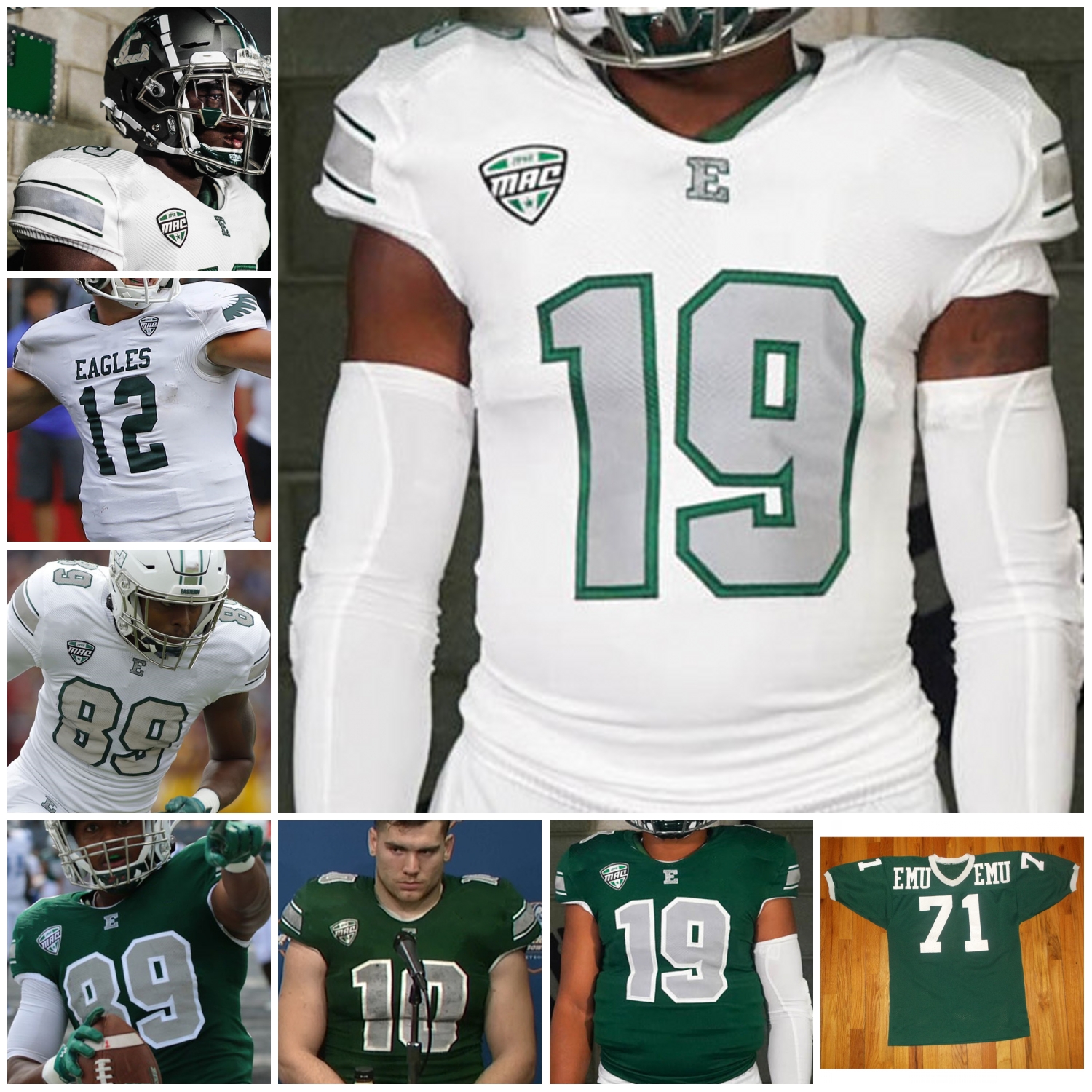 Custom EMU Football Jersey College Maxx Crosby Mike Glass III Shaq Vann Arthur Jackson III Quian Williams Mathew Sexton Drummond Turan Rush Preston Darius